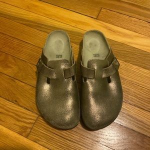 Gunmetal gold Birkenstock